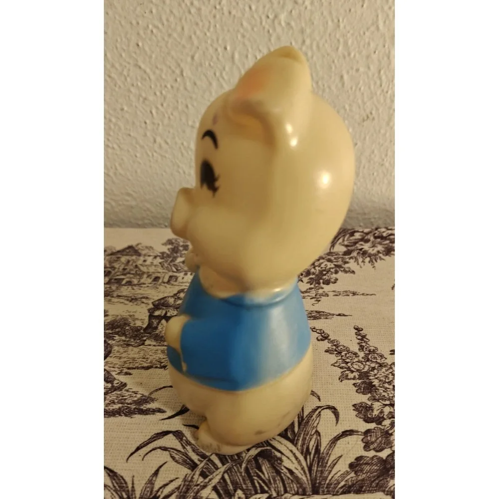 Vintage Sanitoy Rubber Pig Squeak Toy Baby Nursery 6.5 inch Squeaker